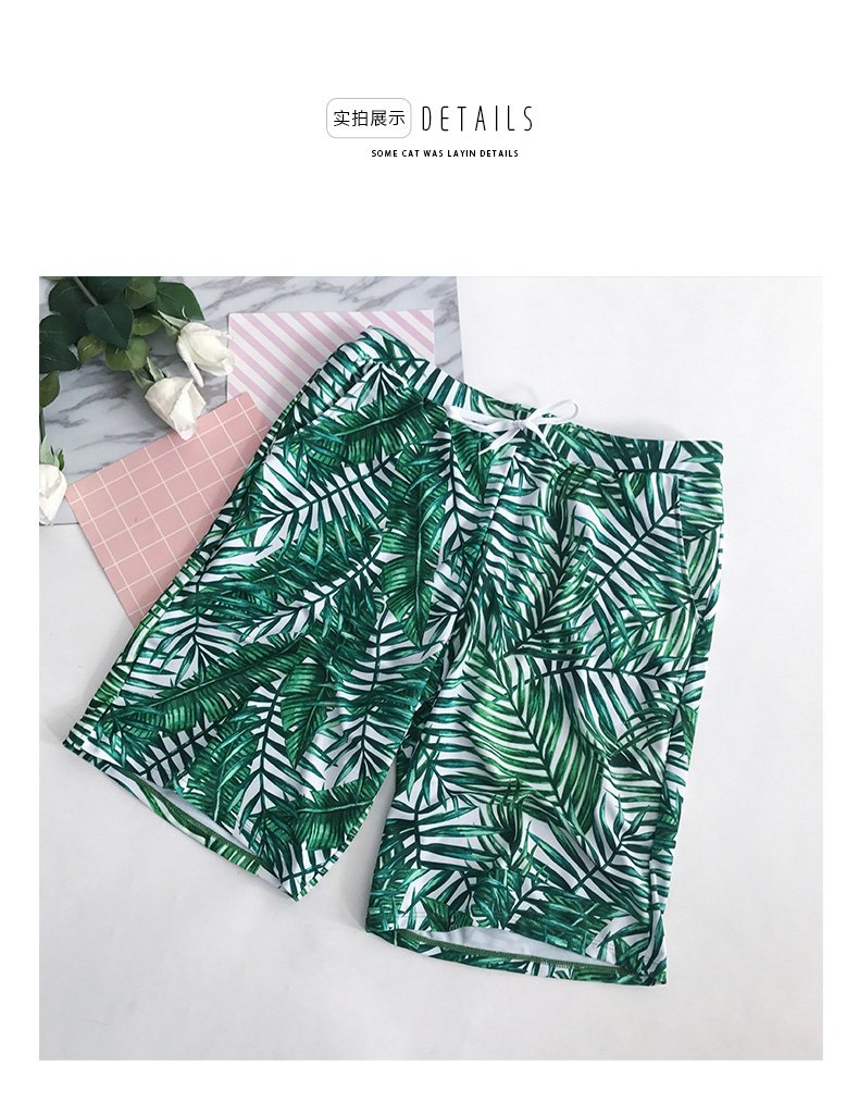 Quần đi biển Bastasurf nam 2019 mới nhanh khô nhanh rộng cỡ lớn bên bờ biển kỳ nghỉ cặp đôi quần bơi suối nước nóng - Quần bãi biển 	quần đi biển xịn