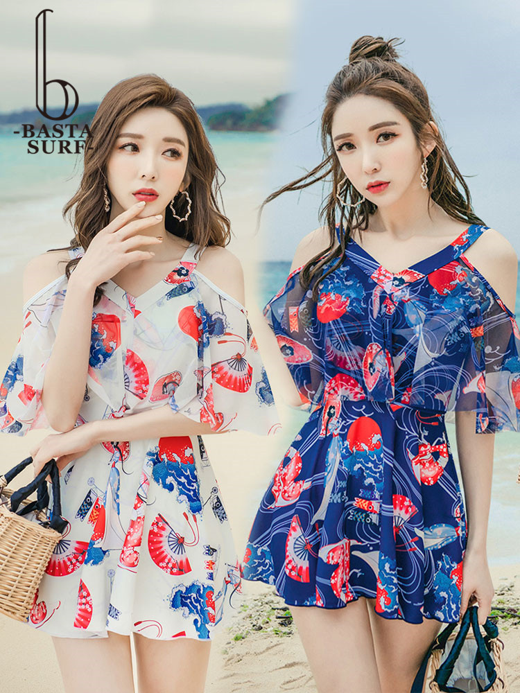 Swimsuit women's dress flat angle conservative large size gathering to cover the belly to show thin Korean small fragrance hot spring swimsuit