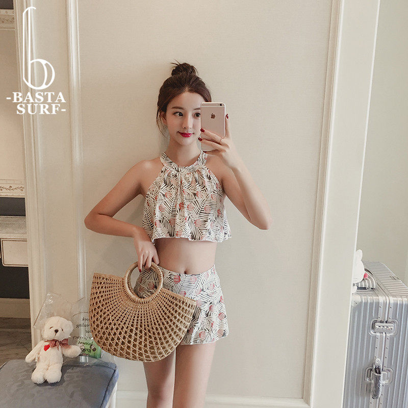 Swimsuit Women's 2022 new two sets Two style Korea Conservative Bubble Hot Springs Veil small Xiangfeng Student swimsuit