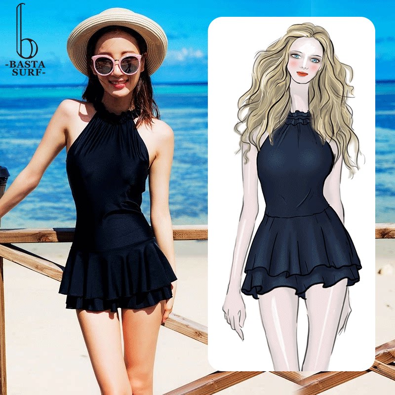 Swimsuit women Ins wind covered with slim 2022 new exploits conservative large size dress Sexy Bubble Spa Swimsuit