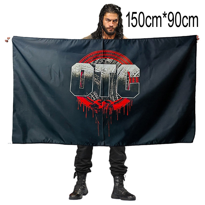 WWE Roman Reigns OTC Logo Flag 罗曼雷恩斯部落酋长黑旗子
