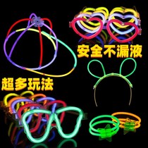 Colorful glow stick childrens non-toxic headwear disposable glow stick kindergarten party props silver light stick concert