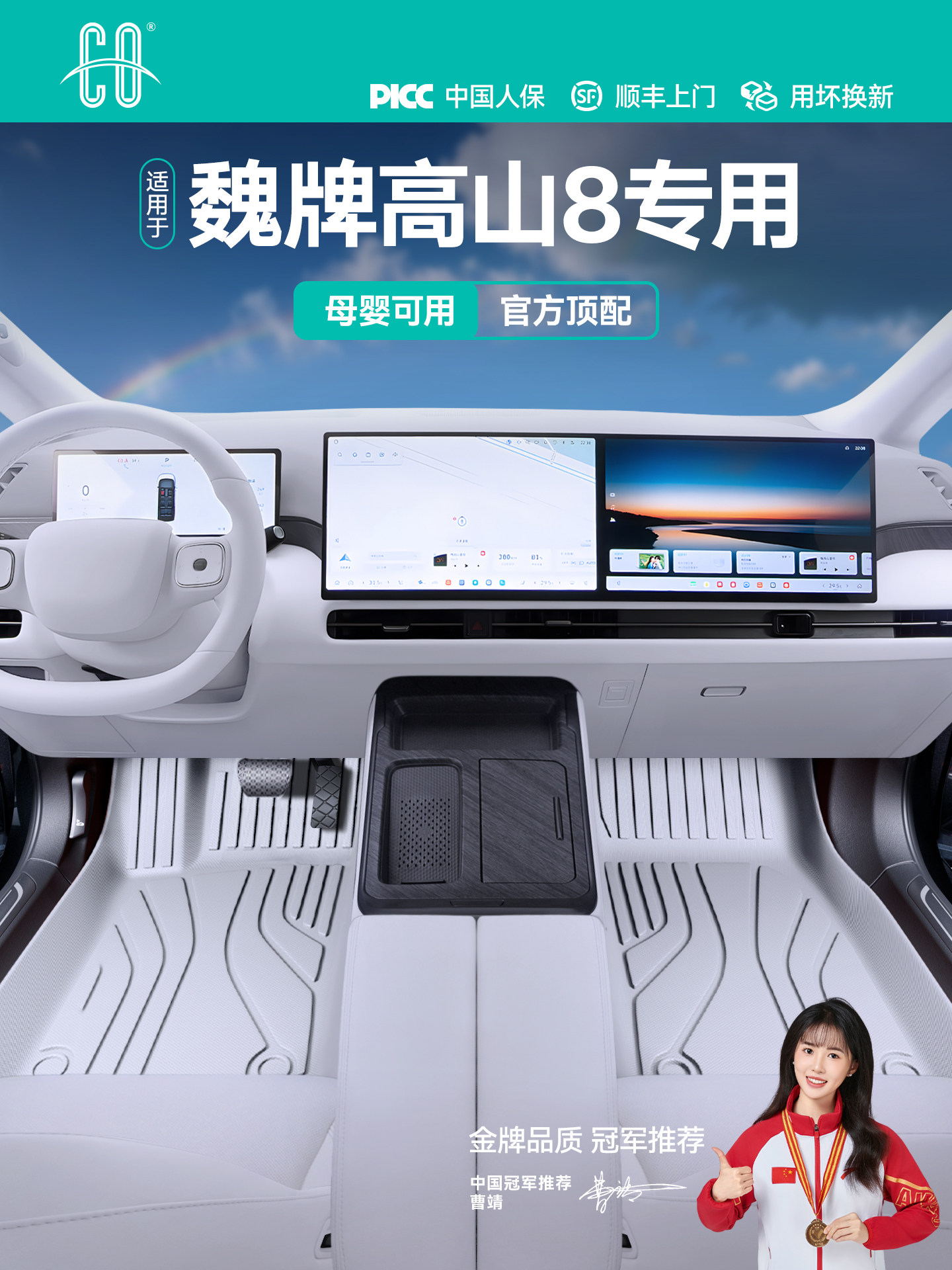 Suitable for Wei Pai Gaoshan 8 Foot Mats, Full Surround Tpe 25 Model Car Interior Decoration Modification Parts and Accessories