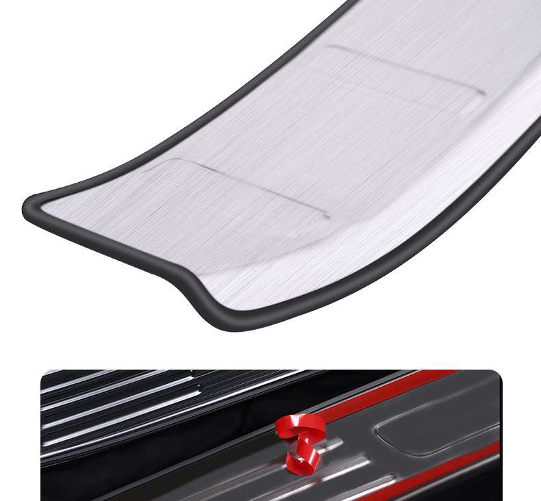 Suitable for Zhijie V9 welcome pedal threshold protection strip accessories, modified trunk guard, stainless steel protection