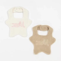 Japanese high-end trendy brand xgir winter new plush star baby cotton bib baby waterproof bib gift