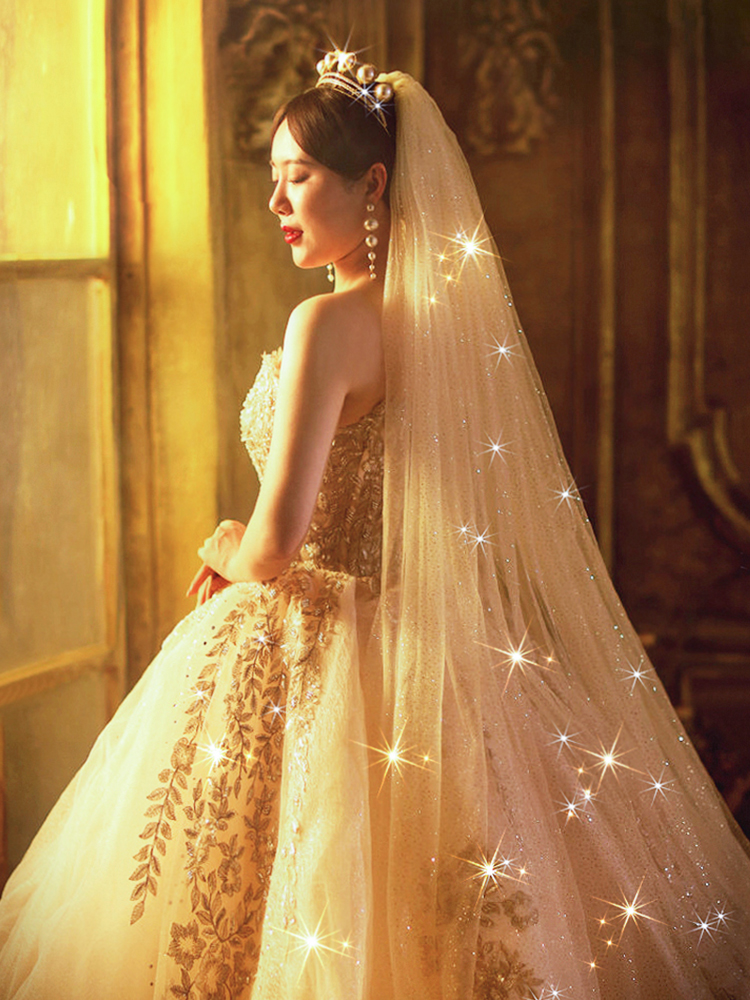 Six -year -old shop luxurious wedding heavy workers wedding girl 2022 new bride winter long sleeve forest, super immortal dream tail, thin shoulder Six -year -old shop luxurious wedding heavy workers wedding girl 2022 new bride winter long sleeve forest, super immortal dream tail, thin shoulder