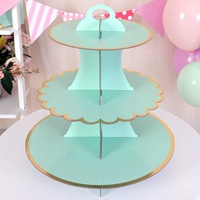Трехслойный десертный стол зеленый
