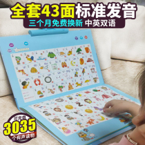 Talking alphabet wall chart pronunciation with sound Chinese pinyin early education children with sound wall chart full card