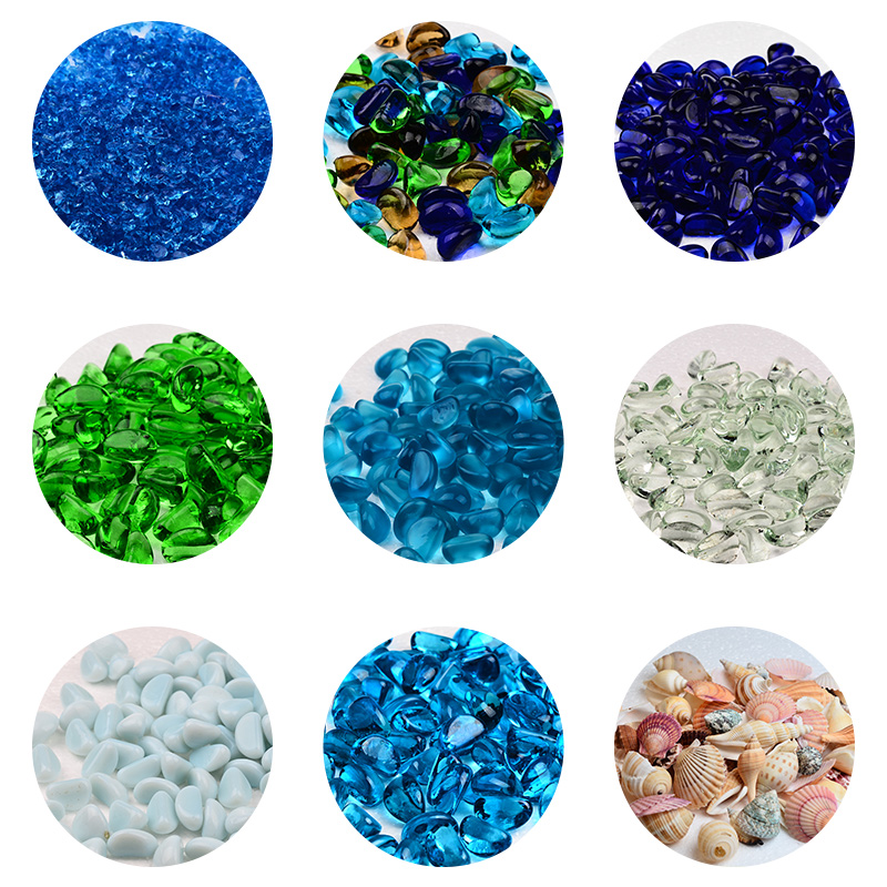 The tank bottom sand grass mud gravel river sand wash The sand of The sea scenery ShaTao multicolored luminous stone sand rock