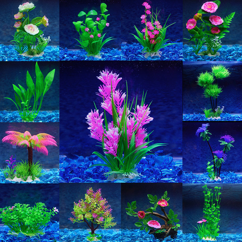 Fish tank decoration aquatic grass aquarium aquarium landscaping design package simulation grass plant plastic artificial flower ornaments