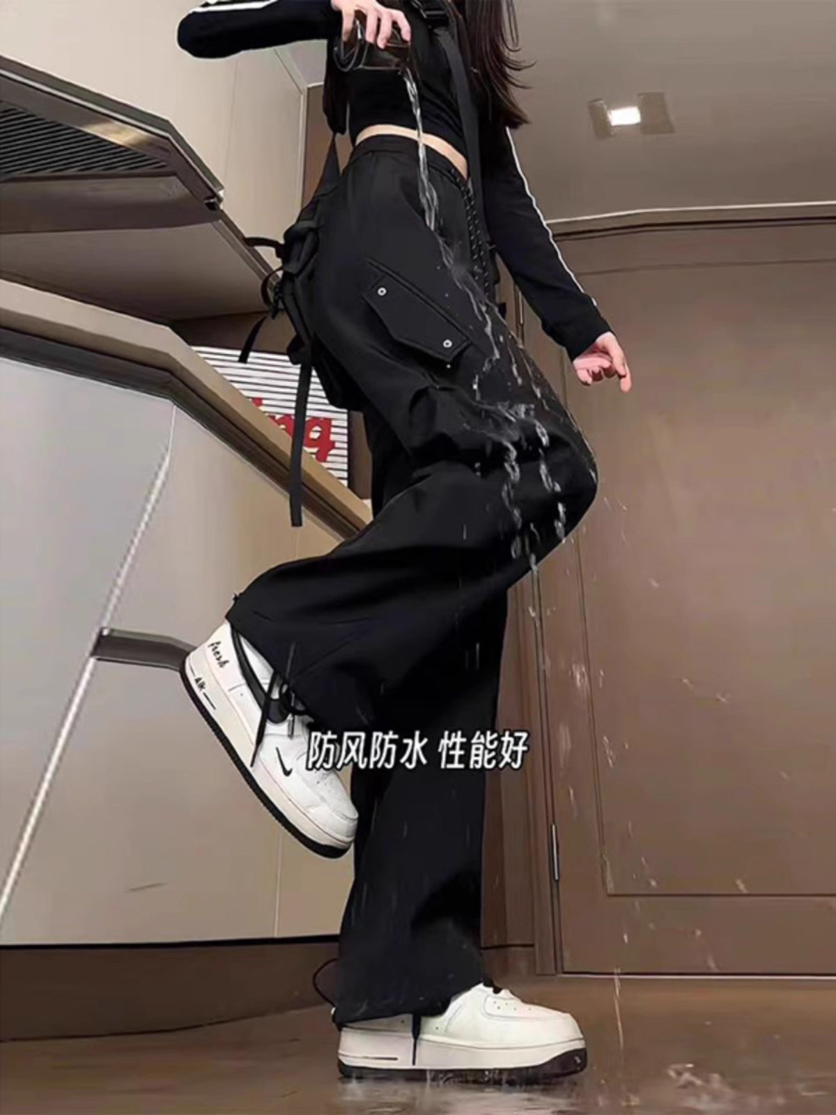 American-Style Functional Softshell Pants for Men and Women, Autumn and Winter Straight-Leg Three-Proof Paratrooper Work Pants, Outdoor Hiking and Skiing Pants