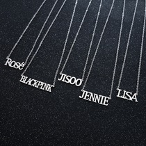 BLACKPINK surrounding LISA KIM Ji-ni ROSE Kim Ji-soo same necklace stainless steel titanium steel clavicle couple