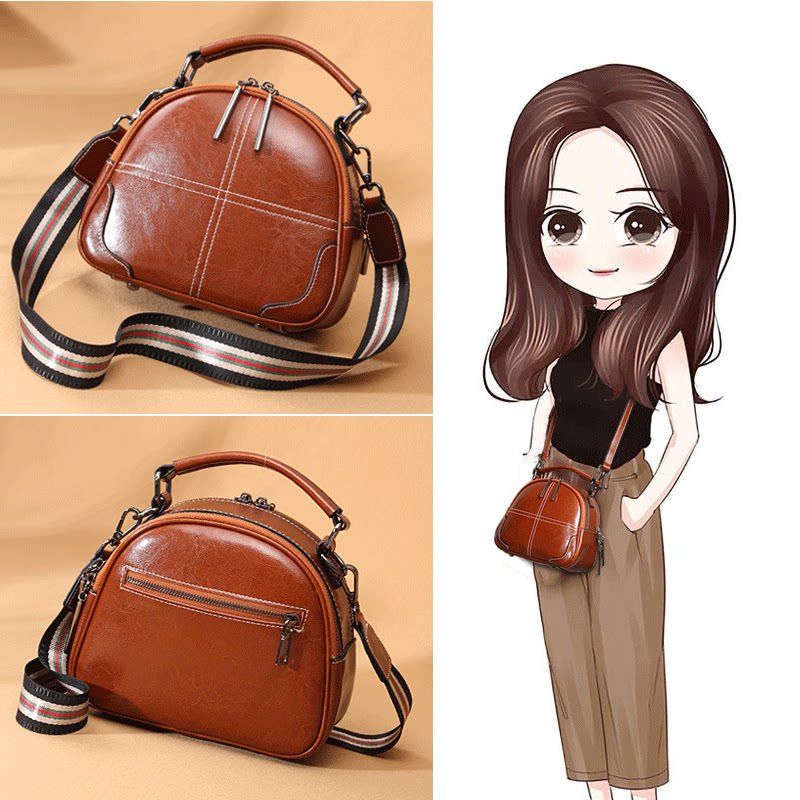 Small bag slope 2022 new tide Han edition with a new texture bag with a simple leather bag