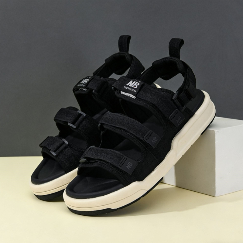 Summer Sports Beach Shoes, Summer Black Women's Sports Beach Flat Shoes, Nb Men's Slippers, Versatile Outdoor Sandals