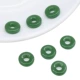 Темно-зеленый нефрит, большое отверстие 12мм, диаметр отверстия около 4,5мм, 10 шт./пакет
