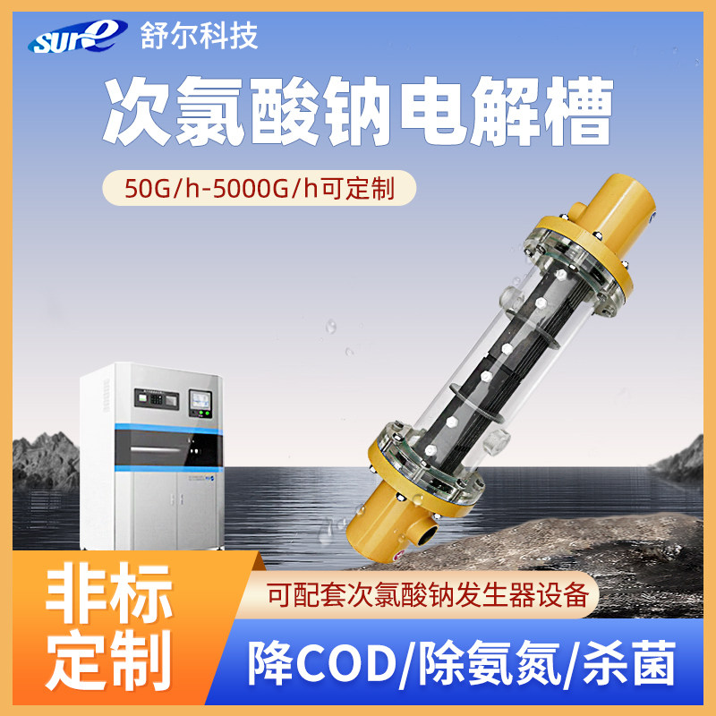 电解食盐生产次氯酸钠/二氧化氯发生器自来水处理设备/钌铱钛电极