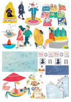 UNCUT A4 SALT SERIES SMALL CLEAR NEW LIVING HAND TENT STICKER PRINT SULPHURIC ACID PAPER ADHESIVE SUBFACE STICKER DECORATION