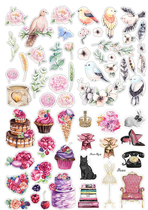 Uncut Handbill Stickers Salt Series Material Little Fresher Ins Wind Stickers Cute Dreamy Watercolor Life Little Things