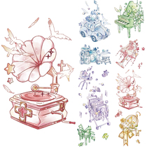 Split up and paper tape Toil hot gold specious Water current year car Piano Gift DIY Decorative New 100 hitch