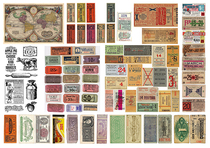 (Uncut)Hand account Sticker Homemade A4 Sulfuric acid Paper Matte Self-adhesive Stamp Postmark Bill 15