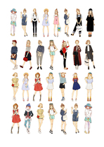 (Uncut) Pocket sticker self-made A4 sulfuric acid paper matte self-adhesive watercolor girl soft girl 15