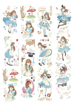 Uncut hand account material sticker printing Homemade A4 sulfuric acid paper Matte paper Small world sticker Small fresh sticker