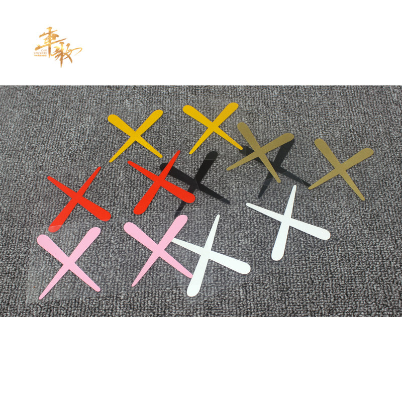 Tide card KAWS European and American trendy car sticker oil case lid rear car window glass hollowed-out retroreflective patch