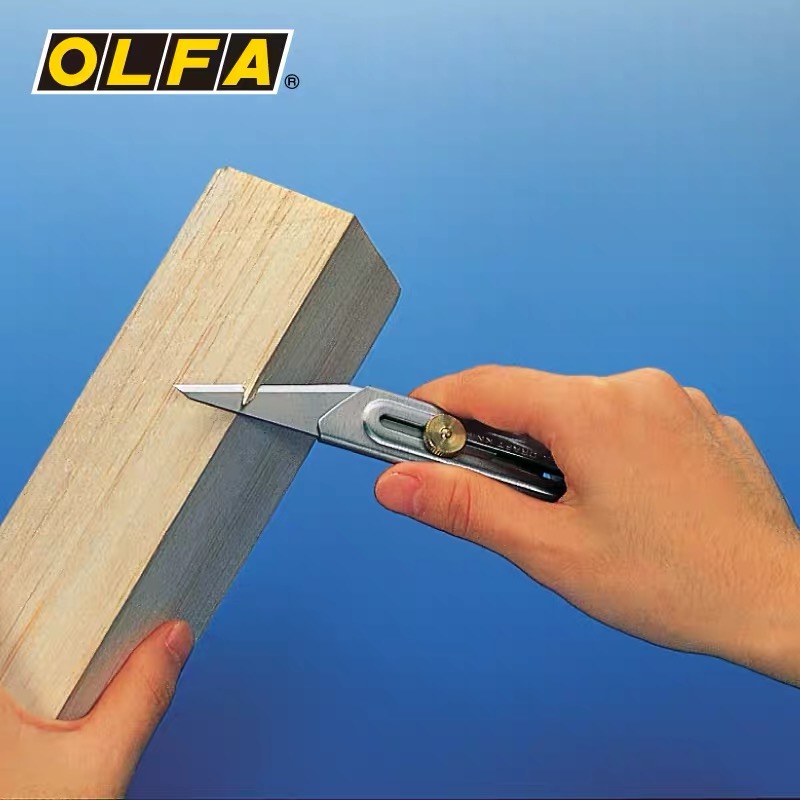 OLFA Craft Art Model Woodworking Carving Knife Grafting Camping Knife 34B Washed Stainless Steel Knife CK-2
