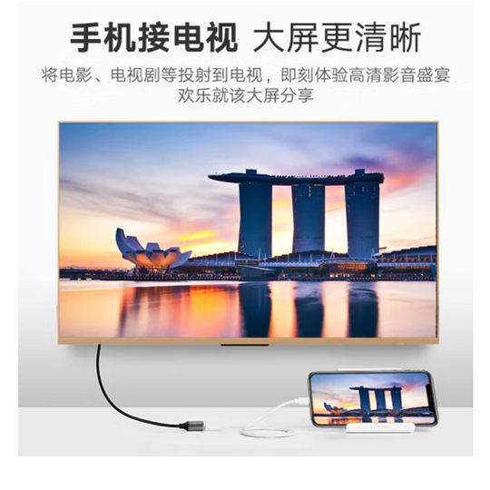 Greenlink Mobile Video Converter Screen Projection Cable Supports Iphone, Ipad, and Android to HDMI Docking Station Adapter