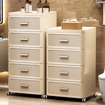 Drawer Containing Cabinet Five Bucket Cabinet Plastic Cabinet Lockers Locker with wheel living-room Home Multilayer bedside snacks
