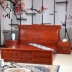 Gỗ hồng mộc Miến Điện mới kiểu Trung Quốc giường gỗ rắn giường đôi 1,8 m Ming và Qing cổ gỗ hồng mộc kết hợp nội thất giường cưới - Bộ đồ nội thất