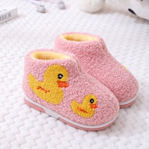 high top fleece children cotton slippers winter indoor infant baby boy girl autumn winter home cotton shoes outdoor