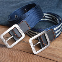 Canvas belt for boys and girls casual pants belt Korean style student pin buckle young peoples military training belt outdoor thickening