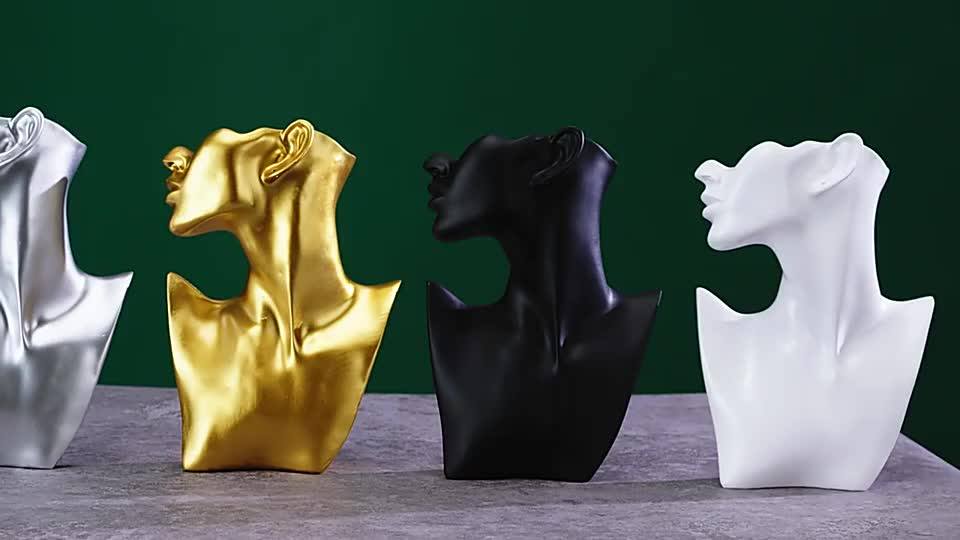 Wholesale Cheap Portrait Resin Jewelry Display Stands Ring Necklace