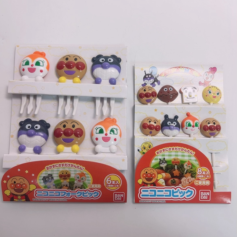 Spot Japanese Bandai BAN DAI Anpanman fruit picks, lunch picks, cake decoration toothpicks, fruit forks