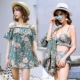 Sanya-Áo tắm của phụ nữ Ba mảnh Bikini xẻ tà Váy Che chắn Vòng ngực Kích thước Bụng Bộ đồ bơi Suối nước nóng - Bikinis