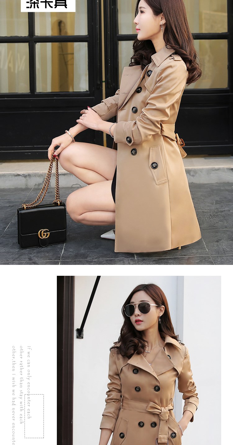 Áo gió nữ dài phần phiên bản Hàn Quốc mùa xuân và mùa thu 2019 áo mới mùa thu váy nhỏ nữ nhỏ và áo khoác phổ biến của phụ nữ - Trench Coat áo khoác da nữ