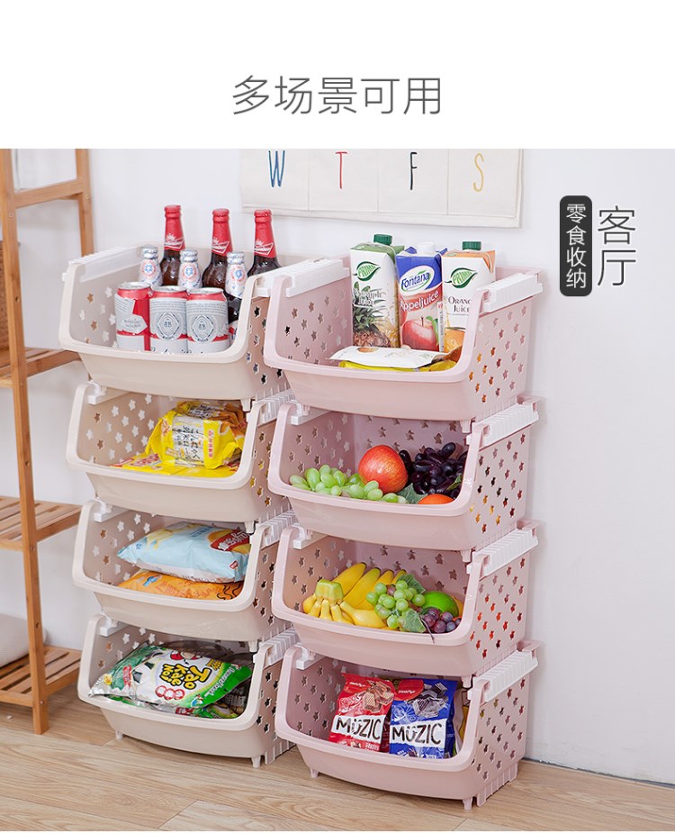 kệ chén trên bồn rửa Kệ bếp sàn nhựa nhiều lớp giỏ đựng đồ chơi cung cấp bộ phận nhỏ lưu trữ trái cây và rau lưu trữ giỏ - Trang chủ rổ vuông nhựa
