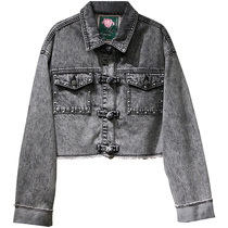 D-Womens 2021 spring A2BBB1133 new Chinese denim jacket A2BBB113390