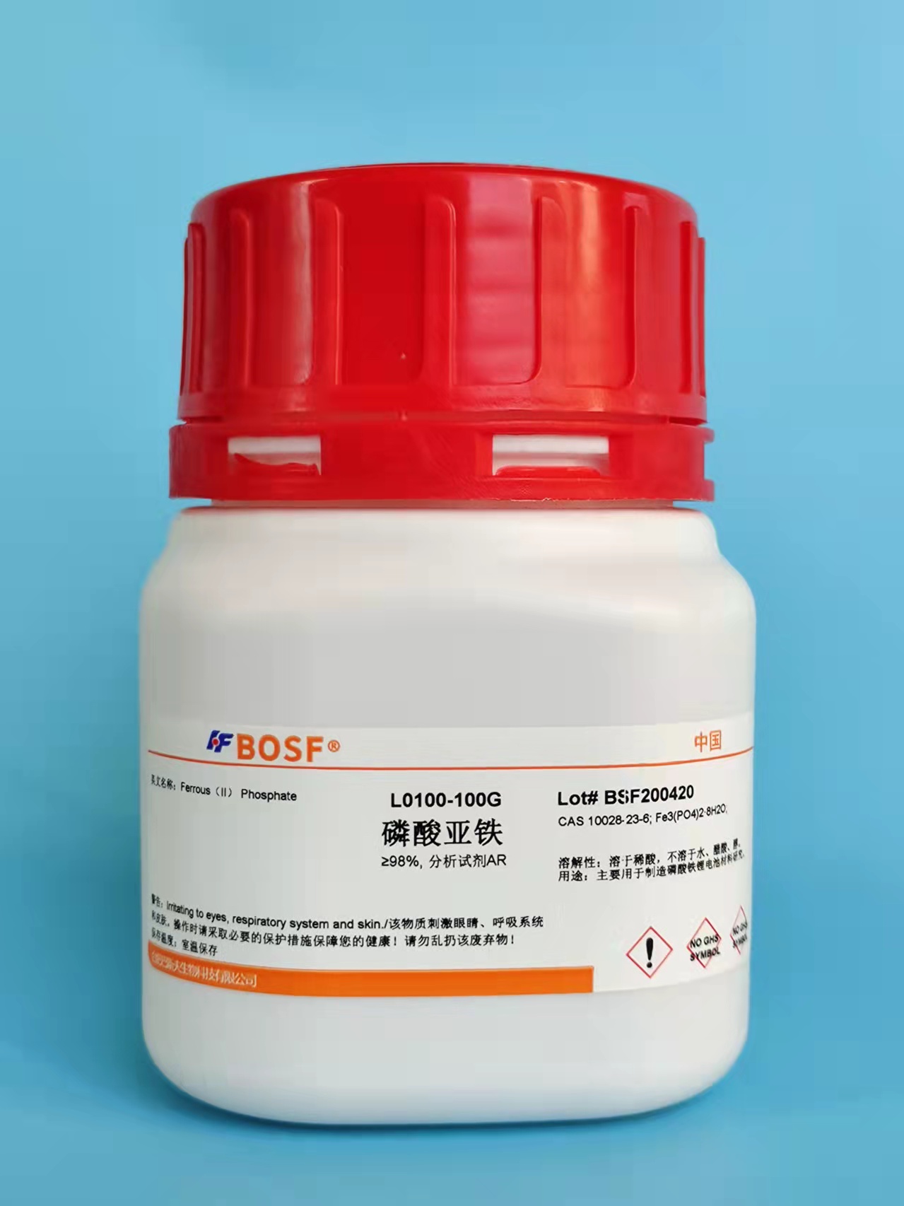 Analytical Reagent AR Research Reagent Lithium Iron Phosphate Battery Material Ferrous Phosphate 500g 98% Promotion
