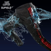 Supield kỵ nước công nghệ đen quần mùa đông nam dày cộng với chân nhung ấm quần giản dị thủy triều