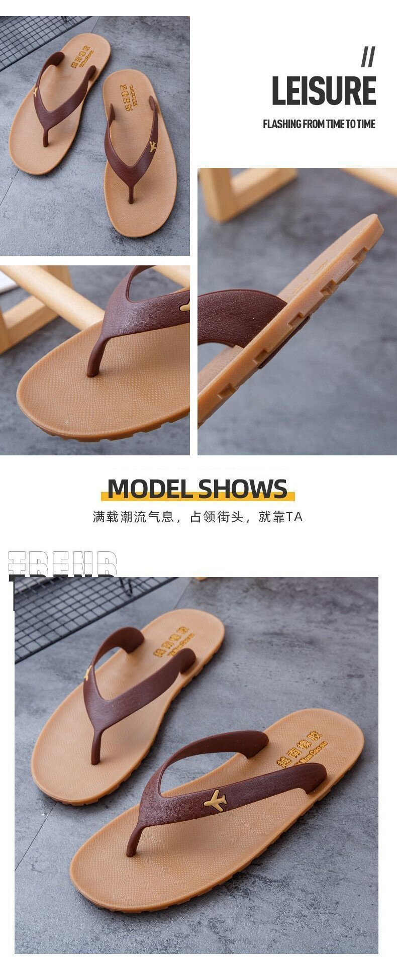 Отдых тапочки 越南男士人字橡胶进口新款拖鞋轮胎耐磨人字拖休闲防滑防臭沙滩