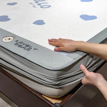 Summer ice silk cool mattress three-piece set v sheet bed d cover single piece mattress bed bag air conditioning cool mattress
