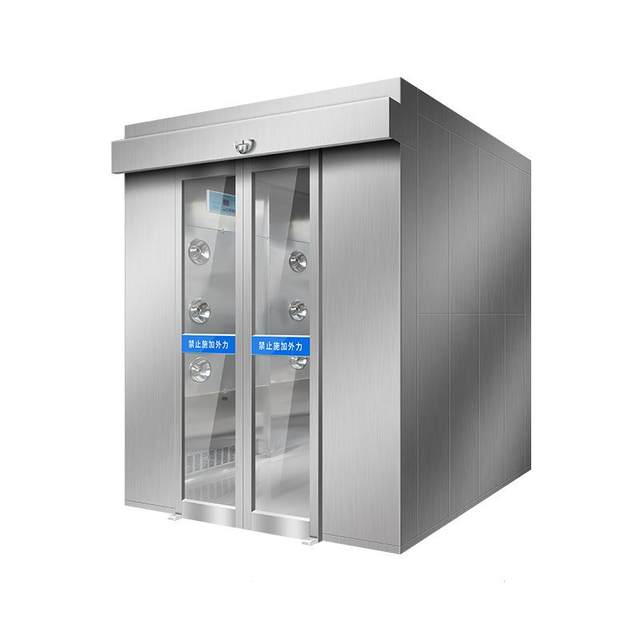 Double door cargo shower room factory food dust-free workshop cargo dust removal channel stainless steel intelligent air shower room