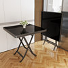 Tempered glass dining table square table household small square table folding round table K table square balcony table glass