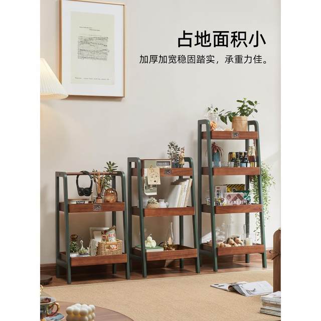 Kitchen storage rack microwave oven rack solid wood countertop double layer seasoning bowl plate oven storage rack display rack floor
