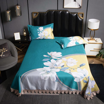 New new style cool mat ice d silk mat three-piece set washable foldable j household bed sheet bed skirt air conditioning soft mat ice