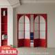 Manufacturer custom folding door living room balcony bathroom bathroom toilet balcony aluminum red gold folding door