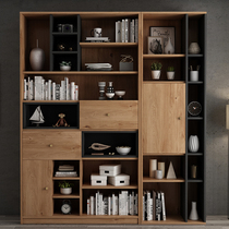 Nordic bookcase bookshelf combination locker modern and simple multifunctional storage cabinet floor-to-ceiling decorative cabinet against the wall bookcase