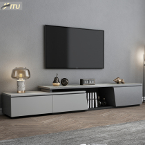 Nordic TV cabinet coffee table combination modern simple small apartment living room set furniture TV cabinet telescopic floor cabinet